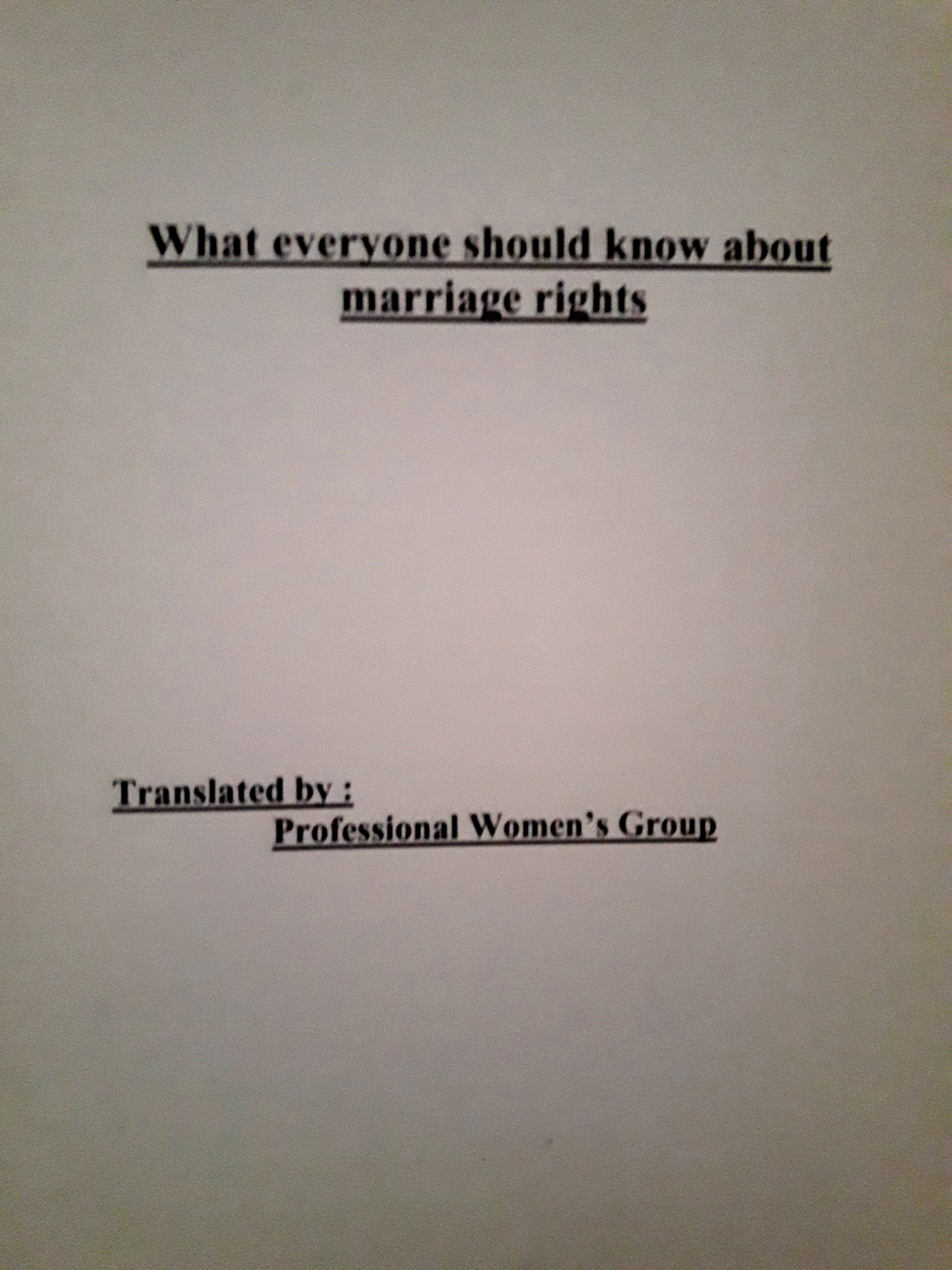 What everyone should know about marriage rights